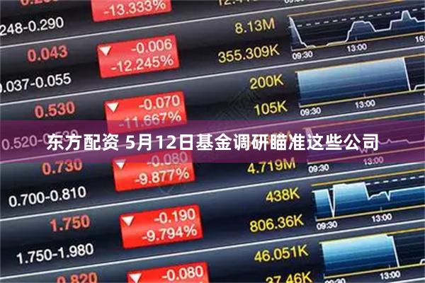 东方配资 5月12日基金调研瞄准这些公司
