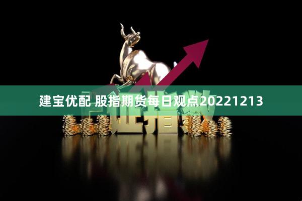 建宝优配 股指期货每日观点20221213